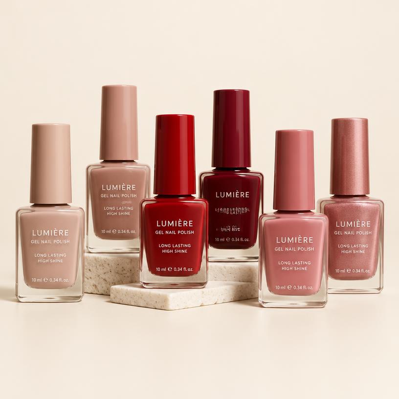 Kit Esmaltes em Gel 12 Cores Nude & Rosé